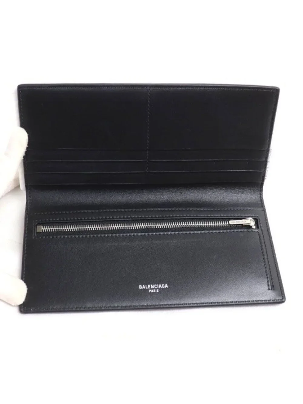 Balenciaga Passport Wallet 1 Ticket Black